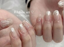 リン 恵比寿(RiN.)/スタッズリボンネイル　akane