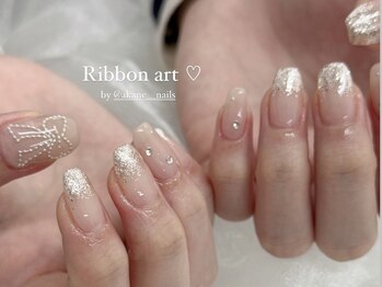 リン 恵比寿(RiN.)/スタッズリボンネイル akane