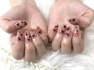 ハートいっぱいホロネイル