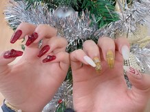 ハラ(Hara)/チェック　赤ラメ　