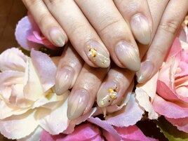 グラデーション×ラメライン