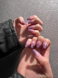 パープルラメ×スカルプ