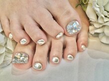 フリースタイル(Free Style)/☆キラキラミラーフットネイル☆