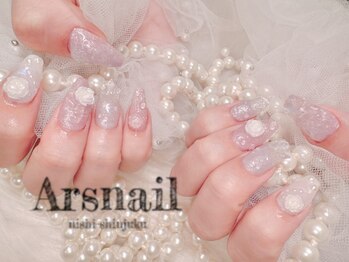 アルスネイル(Ars nail)/白バラネイル