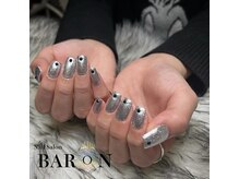 バロン 新宿店(BARON)/シルバーラメ×ブラックストーン