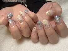 ヒマワリ(HIMAWARI)/グラデ×結晶ネイル