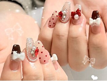 エルナ 新宿(Eluna)の写真/#韓国ワンホンネイル｜持ち込みやり放題90分・120分｜丁寧なケアで可愛い/長持ち/美フォルム全て叶えます。