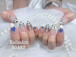 レオパードフレンチネイル