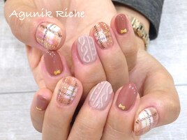 【チェックネイル】