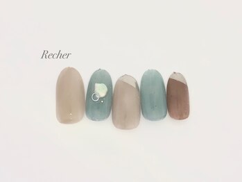 ネイルサロンリシェ 烏丸御池(Recher)/新色くすみパステルとミラー