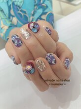 プライベート ネイルサロン マーマ(murmur)/手描きフラワーネイル