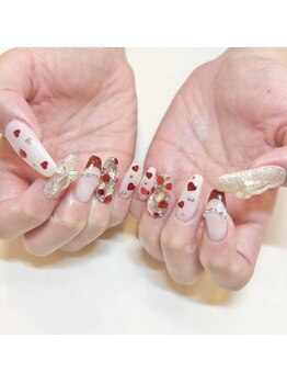 アイラッシュサロンアールツー(eyelash salon R2)/ 持ち込み/ハートネイル