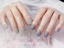 エンジェルネイルサロン(Angel nail salon)/緑＆青くすみカラー2色