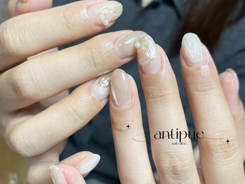 アンティーク(antique)の写真/【自爪が弱い/折れやすい/爪の悩みがある方に】爪を傷めないパラジェルワンカラ―♪フィルイン対応◎