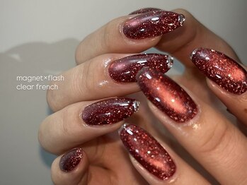 ルカ 原宿(lux)/赤フラッシュ × クリアフレンチ