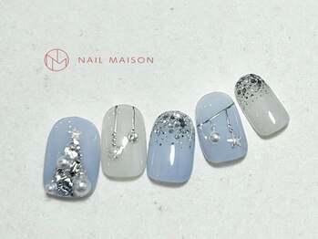 水色ツリーシルバーオーナメント