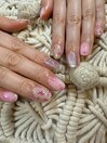 マグネットネイル　小花柄ネイル