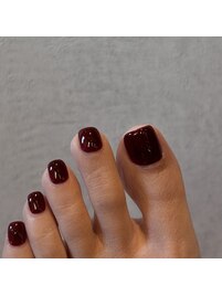 秋冬フットネイル