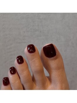 秋冬フットネイル