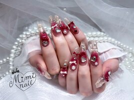 クリア×赤チーク