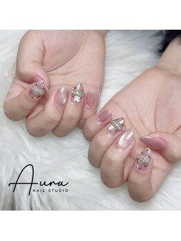オーラネイル(Aura Nail)/大人ワンホンネイル