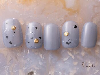 アイネイルズ 吉祥寺店(I nails)/つぶつぶアイスブルーネイル