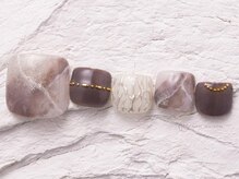 ネイルメゾン 渋谷店(NAIL MAISON)/もやもや大理石フット¥9000