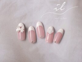 ラメ×フレンチネイル