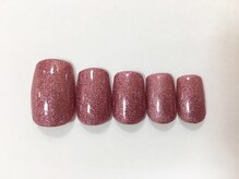 ワンカラージェルネイルショップ イオン新潟東店/ワンカラー　ラメピンク