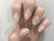 クォーターリゾートネイル(QUARTER RESORT nail)/Wカラー塗りかけネイル☆