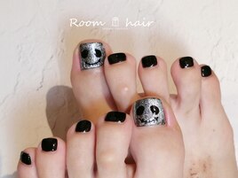 ハロウィンおばけネイル