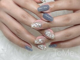 バレンタインネイル