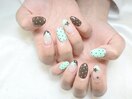 mint chocolate nail
