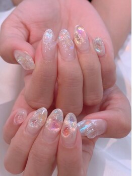 ダリア 西大寺本店(DAHLIA)/オーロラネイル♪