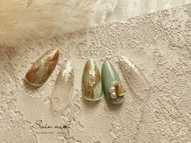 グリーンマグ×オレンジ