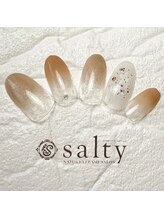 ネイルアンドアイラッシュサロン ソルティ 寺田町(salty)/シンプルネイル