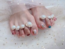 ビアンカ(Bianca)/フット大理石ネイル