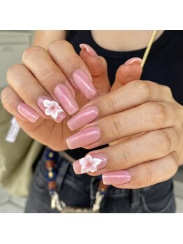 ロミー(Rommy)/夏のお花ネイル