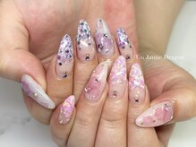 アン ジョーヌドラゴ/【ロングネイル】お花ネイル