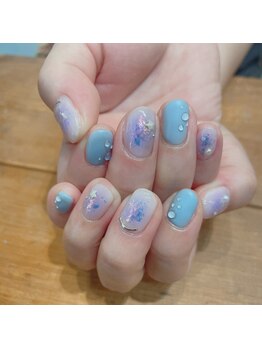 アトリエ ツメ(atelier TsuMe)/水滴　水色　透明感　爽やか　夏