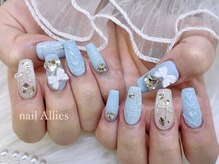 アリーズ(Allies)/水色 ガーリーネイル