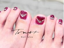 トラストネイル 佐野店(TRUST Nail)/キラキラデザインフットネイル