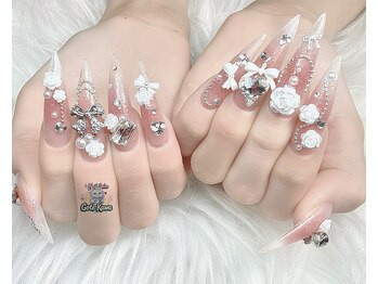 ゴテかわ(GOTE KAWA)/ワンホンネイル、リボンネイル