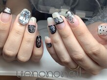 ウエノノネイル 上野(uenononail)/ブラック×クリアニュアンス