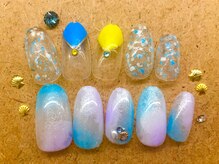 リュストゥール アンド フォンス(Lustr'e&fons)/ブルー系ネイル