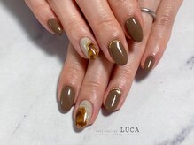 ネイルアトリエルカ(nail atelier LUCA)/M-494 大人上品べっ甲ネイル