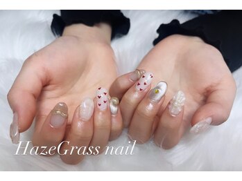 ハズグラスネイル(Haze Grass nail)/ハートネイル