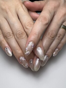 ブリリアント/リッチフラワーネイル¥9000