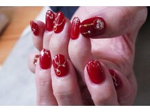 プチリリィ(Petit Lily)/手が綺麗に見える真っ赤なネイル