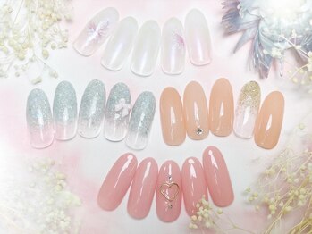 ネイルサロン キュラソー(Curacao)の写真/名駅22時まで営業★ケア込【フリーARTシンプル¥8800/シンプル定額¥6800～】大人女子も大満足の上品アート♪